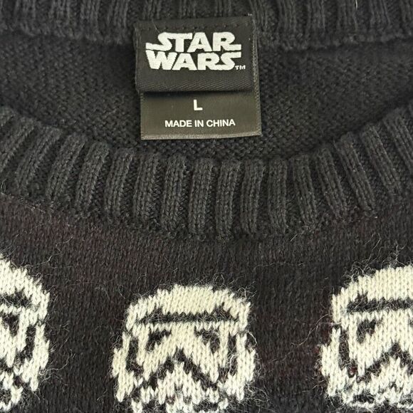 Star Wars Black Crew Neck Darth Vader Ugly Holiday Christmas Sweater - Women’s U - Picture 6 of 9